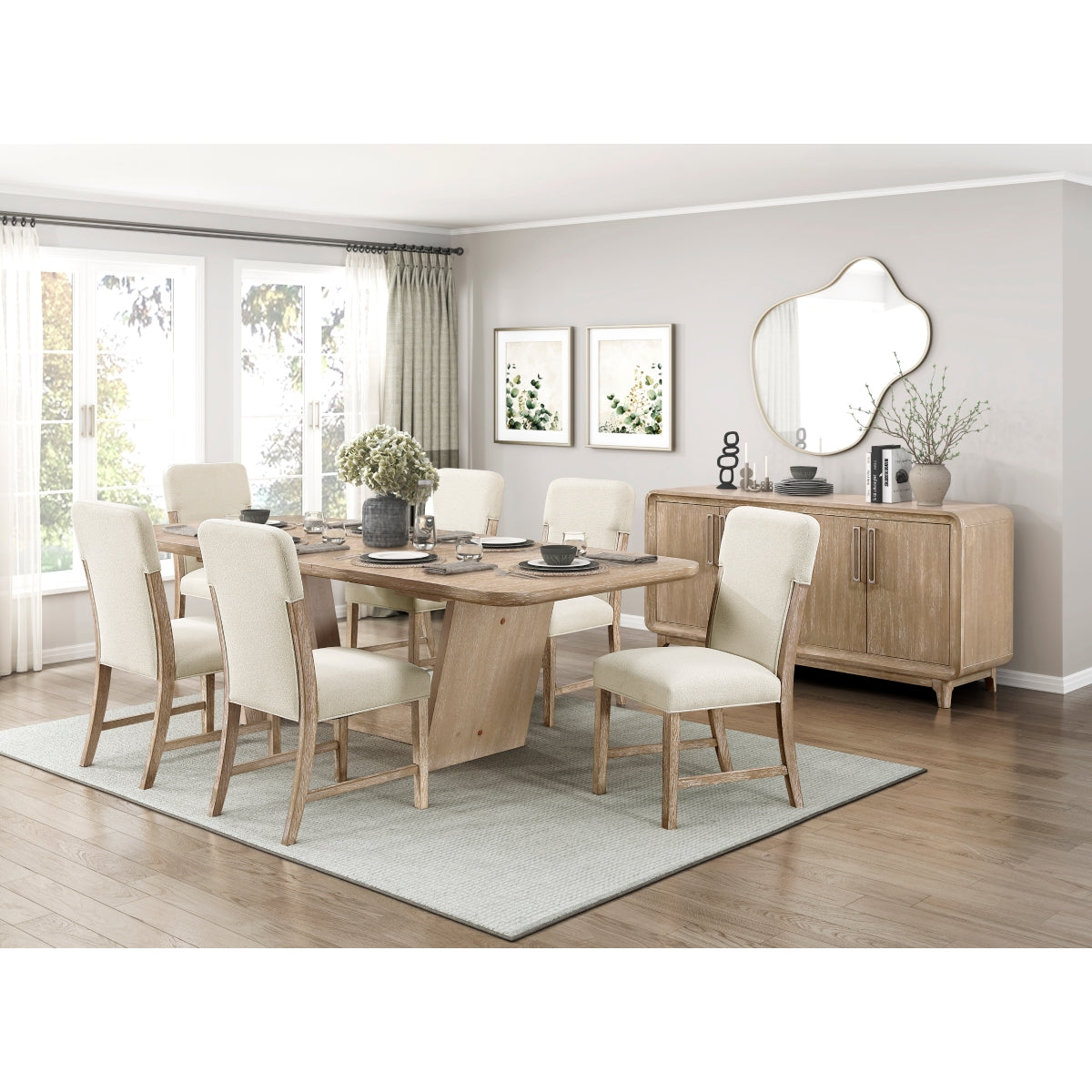 Wilshire Natural Dining Table by Homelegance at Eve Furniture