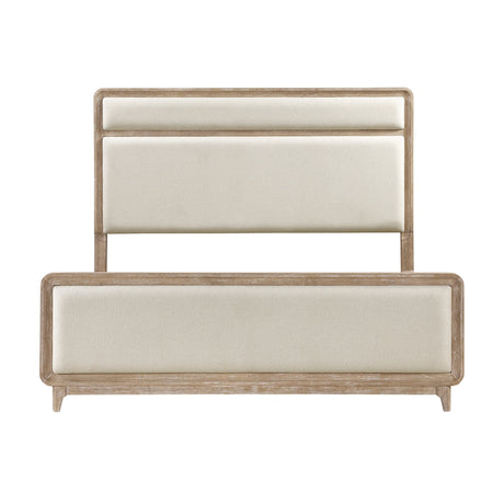 Wilshire Natural King Upholstered Bed by Homelegance at Eve Furniture