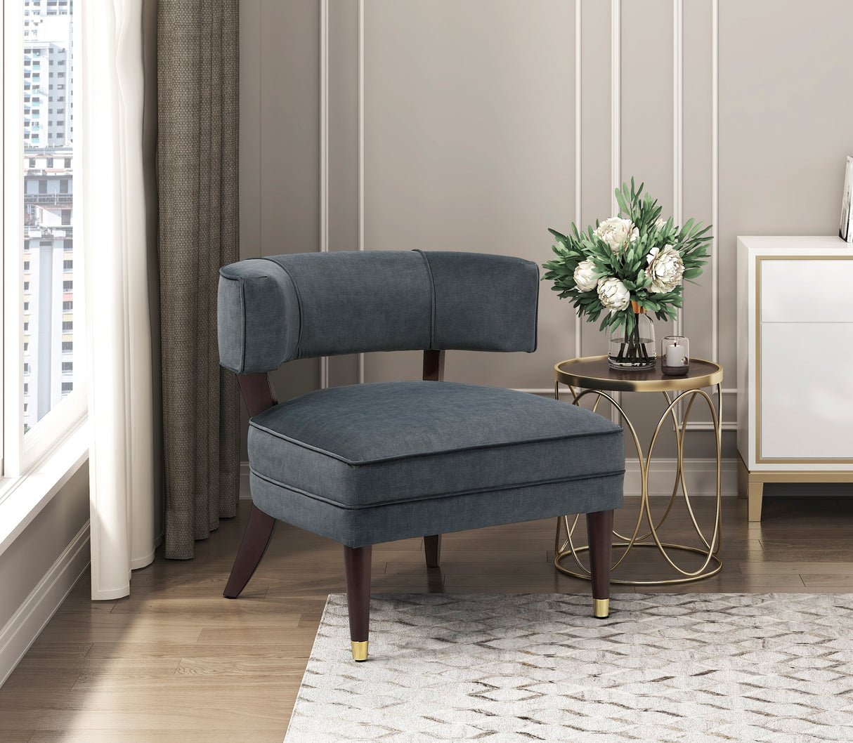 Wilson Dark Gray Accent Chair by Homelegance at Eve Furniture