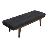 Wilson Taupe/Natural Upholstered Tufted Bench by Coaster at Eve Furniture
