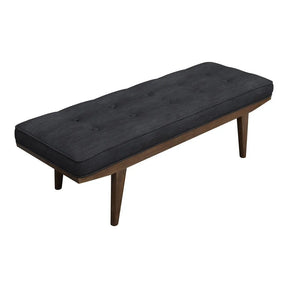 Wilson Taupe/Natural Upholstered Tufted Bench by Coaster at Eve Furniture
