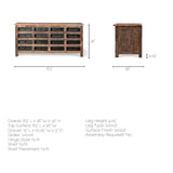 Wilton I 63x16 Reclaimed Wood and Metal 16 Drawer Sideboard by Mercana at Eve Furniture