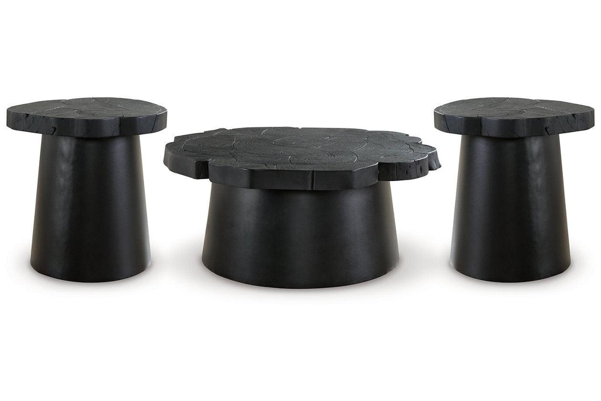 Wimbell Black Coffee Table and 2 End Tables by Ashley at Eve Furniture