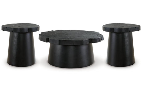 Wimbell Black Coffee Table and 2 End Tables by Ashley at Eve Furniture