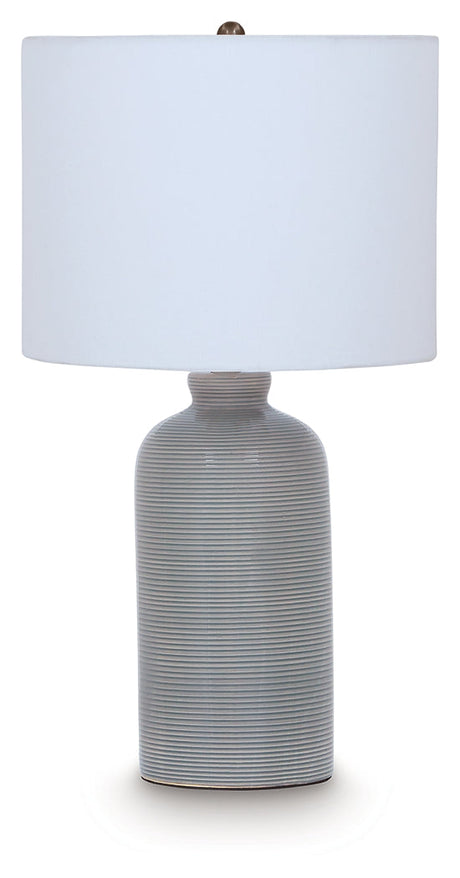 Wimlow Gray Blue Table Lamp by Ashley at Eve Furniture