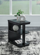 Winbardi Black Chairside End Table