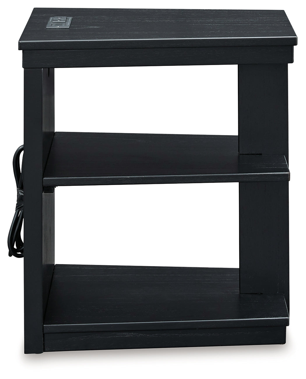 Winbardi Black Chairside End Table