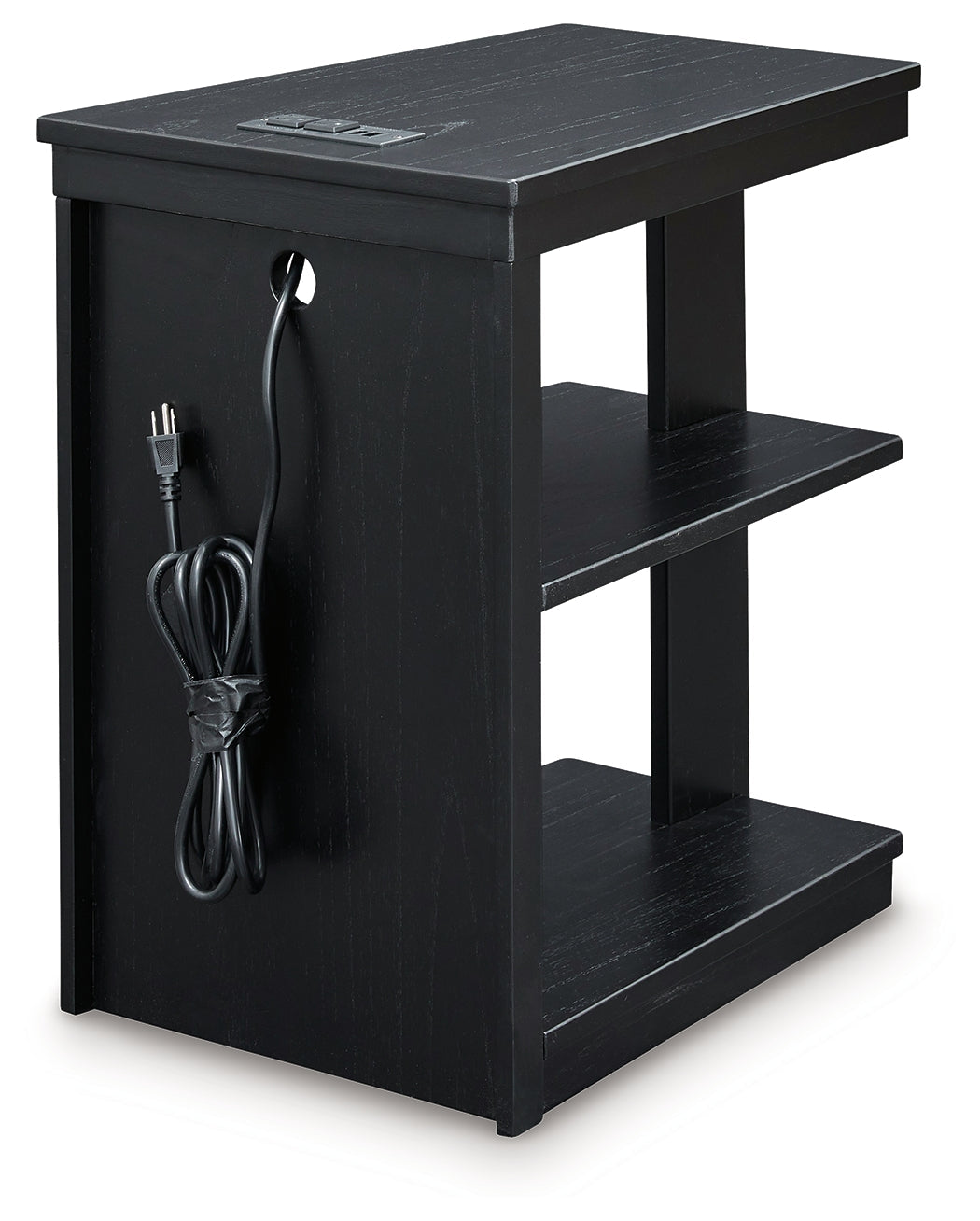 Winbardi Black Chairside End Table