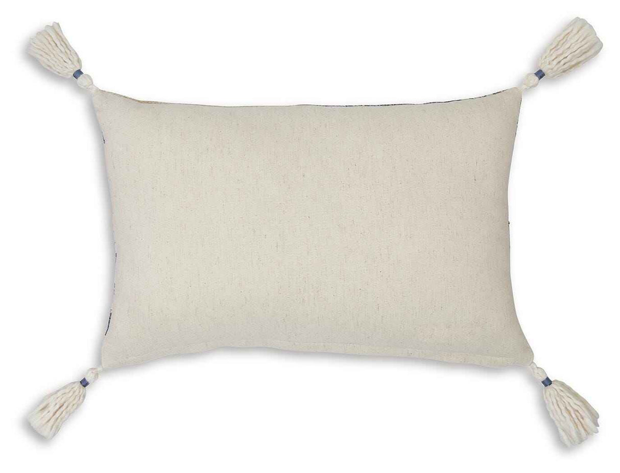Winbury Blue/Tan/White Pillow by Ashley at Eve Furniture