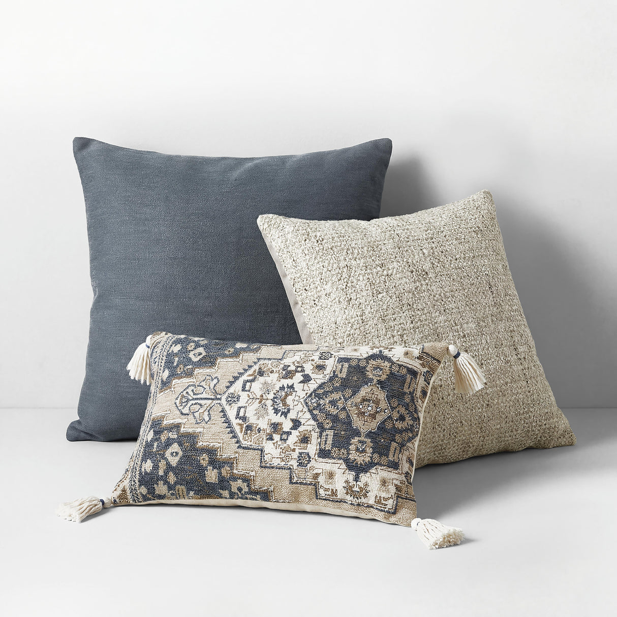 Winbury Blue/Tan/White Pillow by Ashley at Eve Furniture