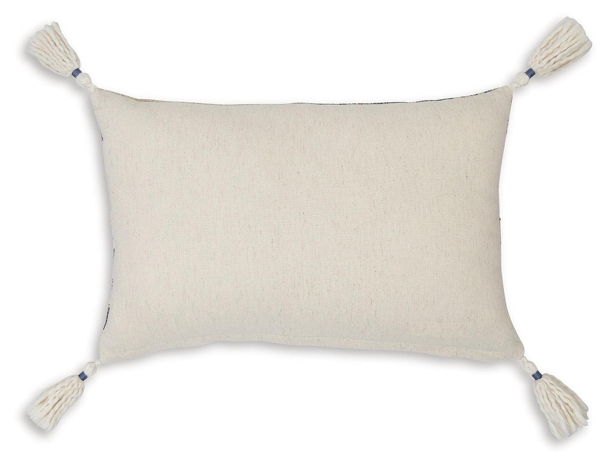 Winbury Blue/Tan/White Pillow (Set of 4) by Ashley at Eve Furniture
