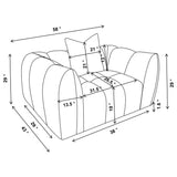 Winchester Boucle Upholstered Chair and a Half Sand Pebble by Coaster at Eve Furniture