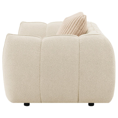 Winchester Boucle Upholstered Chair and a Half Sand Pebble by Coaster at Eve Furniture