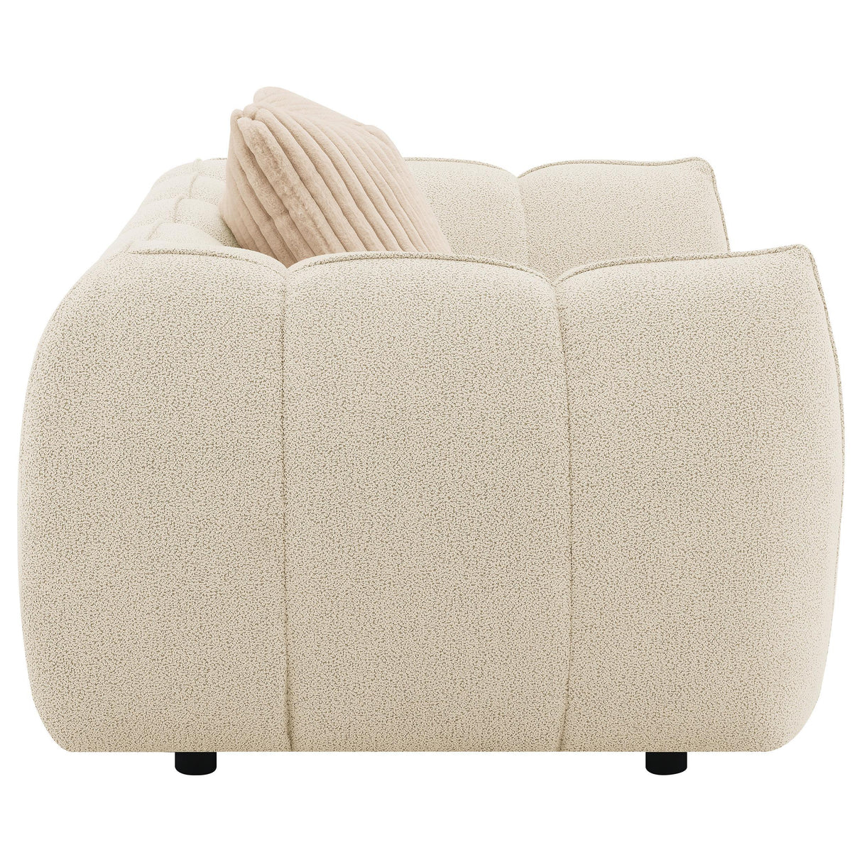 Winchester Boucle Upholstered Chair and a Half Sand Pebble by Coaster at Eve Furniture