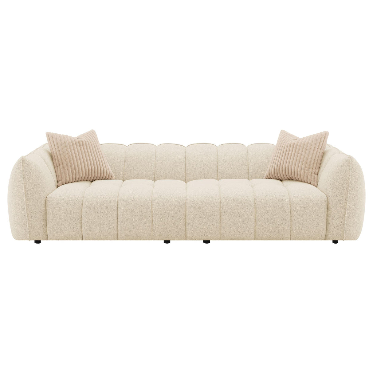 Winchester Sand Pebble Boucle Upholstered Extra Long Sofa by Coaster at Eve Furniture