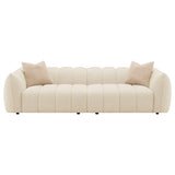 Winchester Sand Pebble Boucle Upholstered Extra Long Sofa by Coaster at Eve Furniture