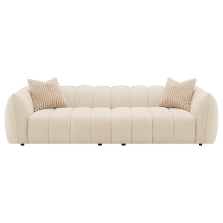 Winchester Sand Pebble Boucle Upholstered Extra Long Sofa by Coaster at Eve Furniture