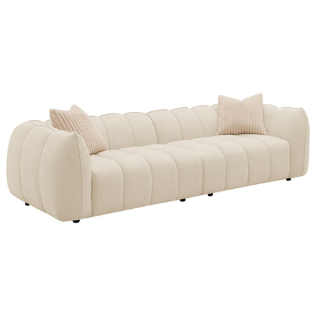 Winchester Sand Pebble Boucle Upholstered Extra Long Sofa by Coaster at Eve Furniture