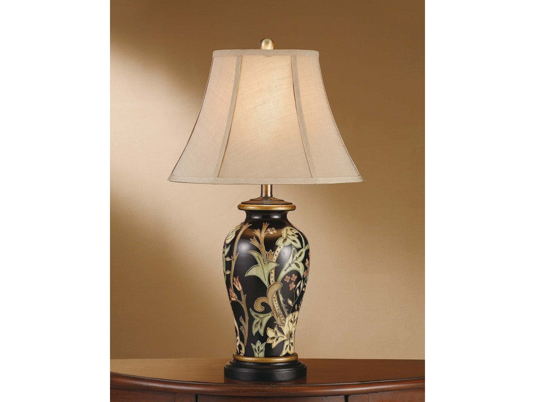 Windham Black Hand Painted Ceramic Table Lamp (Set of 2) by Crestview at Eve Furniture