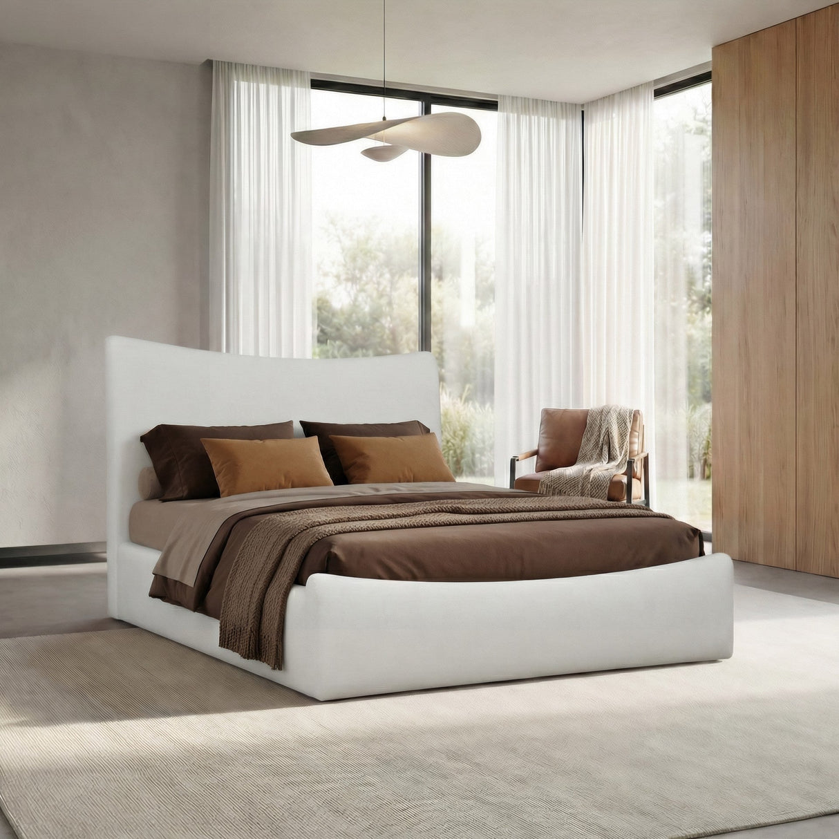 Windham Whipped Honey Queen Upholstered Bed by Modus Furniture at Eve Furniture
