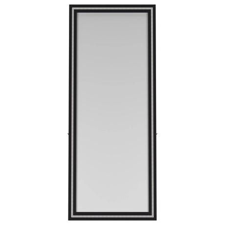 Windrose Black Full Length Floor Standing Tempered Mirror with LED Lighting by Coaster at Eve Furniture