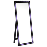 Windrose Black Full Length Floor Standing Tempered Mirror with LED Lighting by Coaster at Eve Furniture