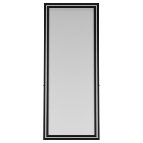 Windrose Black Full Length Floor Standing Tempered Mirror with LED Lighting by Coaster at Eve Furniture