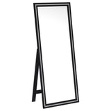 Windrose Black Full Length Floor Standing Tempered Mirror with LED Lighting by Coaster at Eve Furniture