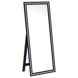 Windrose Black Full Length Floor Standing Tempered Mirror with LED Lighting by Coaster at Eve Furniture