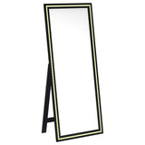 Windrose Black Full Length Floor Standing Tempered Mirror with LED Lighting by Coaster at Eve Furniture
