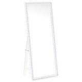 Windrose White Full Length Floor Standing Tempered Mirror with LED Lighting