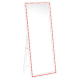 Windrose White Full Length Floor Standing Tempered Mirror with LED Lighting