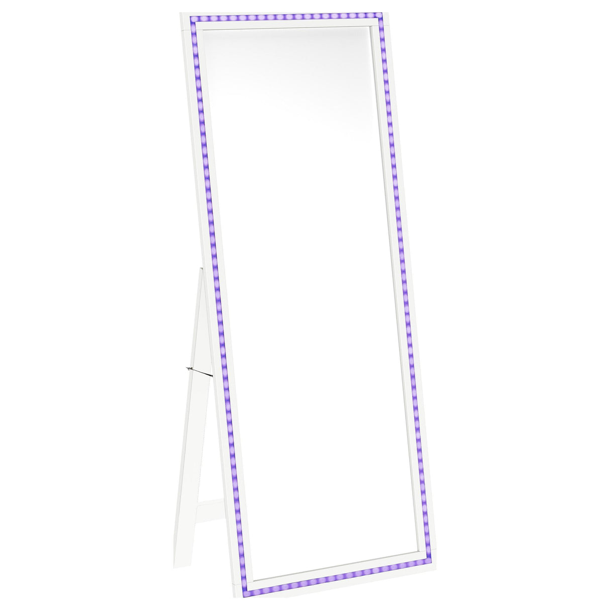 Windrose White Full Length Floor Standing Tempered Mirror with LED Lighting by Coaster at Eve Furniture