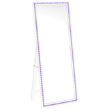 Windrose White Full Length Floor Standing Tempered Mirror with LED Lighting by Coaster at Eve Furniture