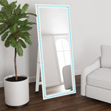 Windrose White Full Length Floor Standing Tempered Mirror with LED Lighting by Coaster at Eve Furniture