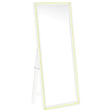 Windrose White Full Length Floor Standing Tempered Mirror with LED Lighting by Coaster at Eve Furniture