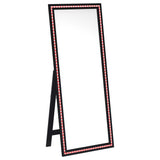 Windrose Black Full Length Floor Standing Tempered Mirror with LED Lighting by Coaster at Eve Furniture