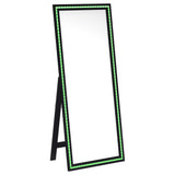 Windrose Black Full Length Floor Standing Tempered Mirror with LED Lighting by Coaster at Eve Furniture