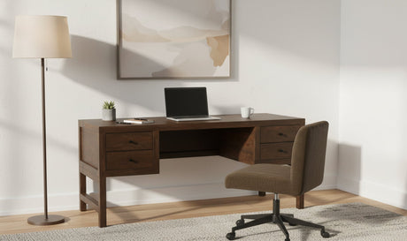 Windsor Desk Dark Brown by Moe's Home at Eve Furniture
