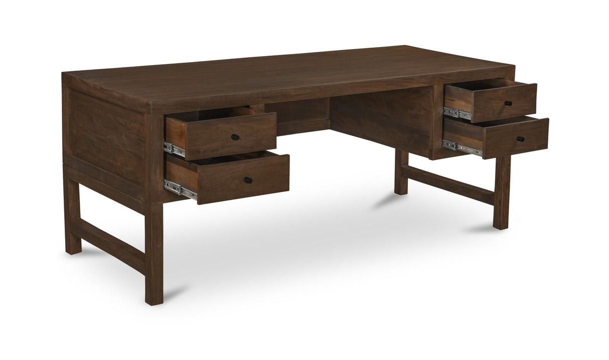 Windsor Desk Dark Brown by Moe's Home at Eve Furniture