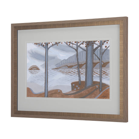 Windy Day by Mercana Studio a Hand Embellished Textured Framed Art Print Matted under Glass by Mercana at Eve Furniture