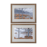 Windy Day by Mercana Studio a Hand Embellished Textured Framed Art Print Matted under Glass by Mercana at Eve Furniture