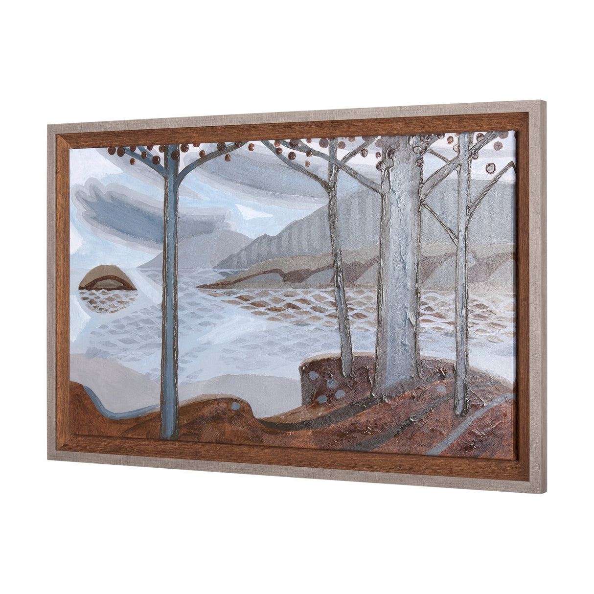 Windy Day by Mercana Studio a Hand Embellished Textured Framed Canvas by Mercana at Eve Furniture