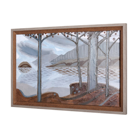 Windy Day by Mercana Studio a Hand Embellished Textured Framed Canvas by Mercana at Eve Furniture