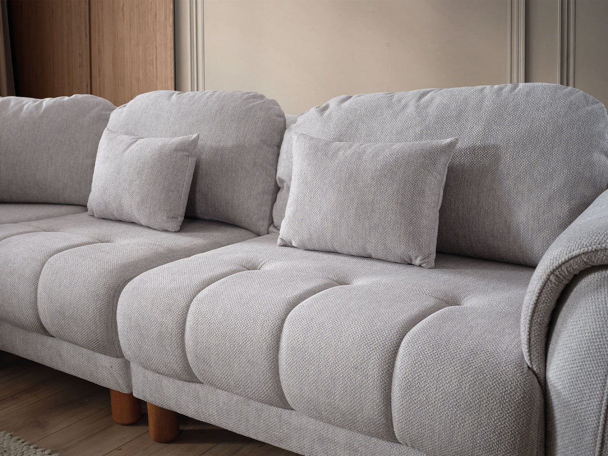 Windy Grey Modular Sectional Sofa by Furnia at Eve Furniture