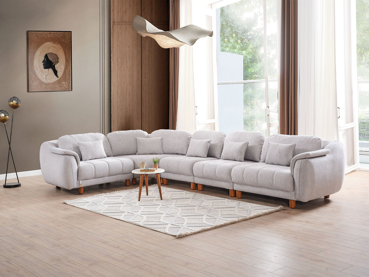 Windy Grey Modular Sectional Sofa by Furnia at Eve Furniture