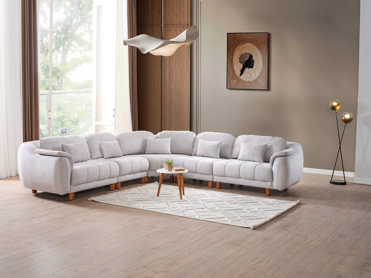 Windy Grey Modular Sectional Sofa by Furnia at Eve Furniture