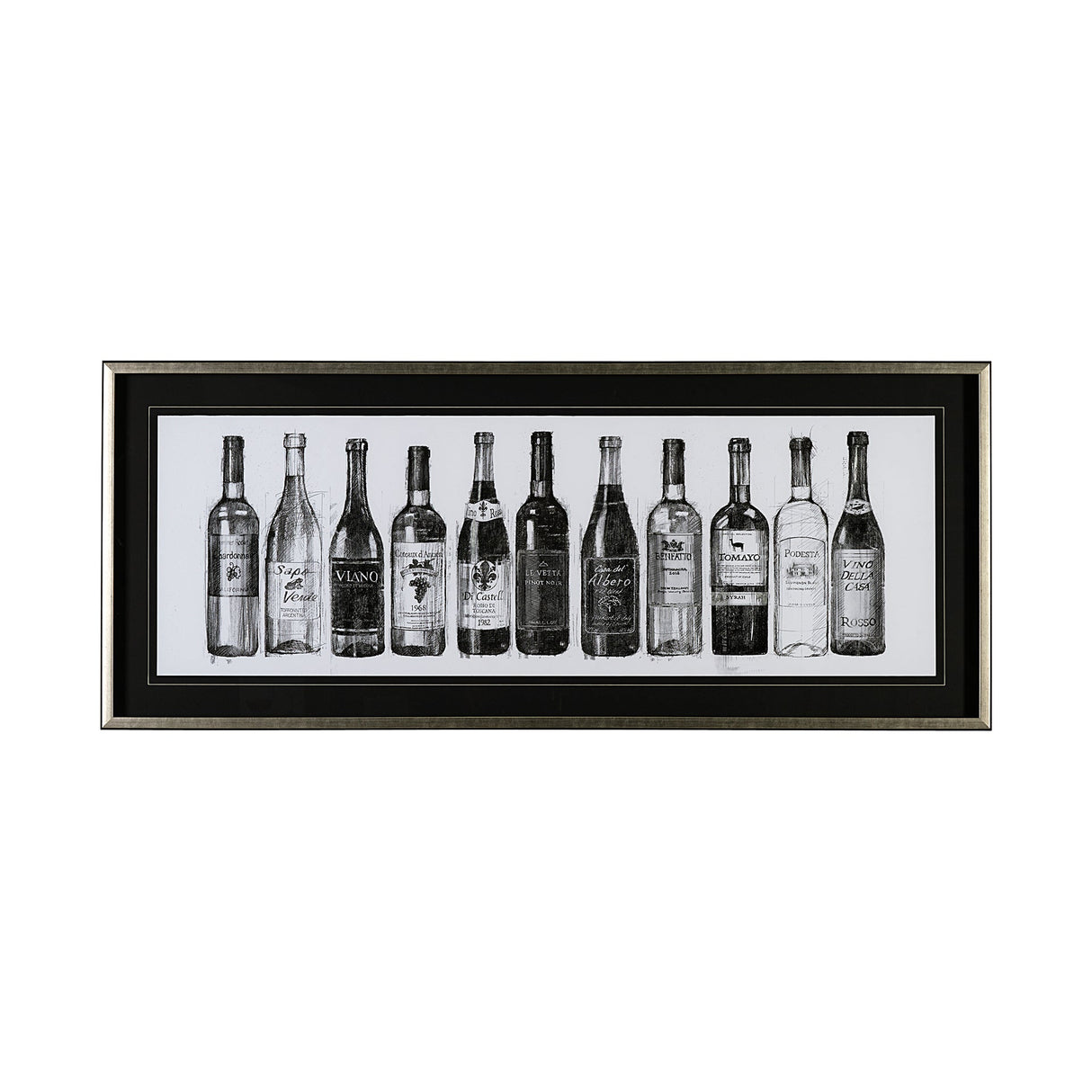 Wine Celler Crop v2 by Avery Tillmon a Hand Embellished Textured Framed Art Print Matted under Glass by Mercana at Eve Furniture