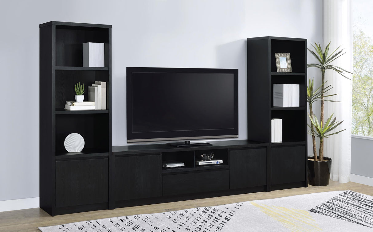 Winfield Black 3-Piece Entertainment Center 78-inch TV Stand by Coaster at Eve Furniture