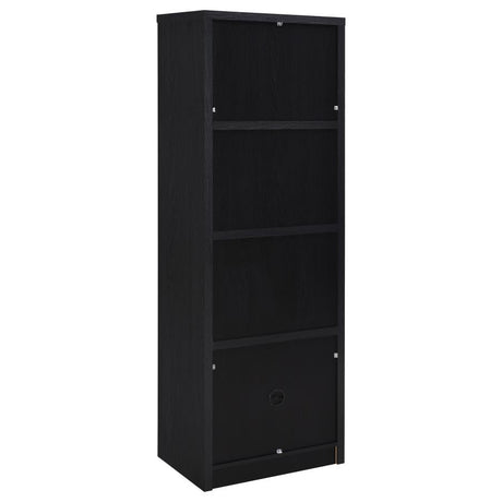 Winfield Black 3-shelf Media Tower Entertainment Pier by Coaster at Eve Furniture